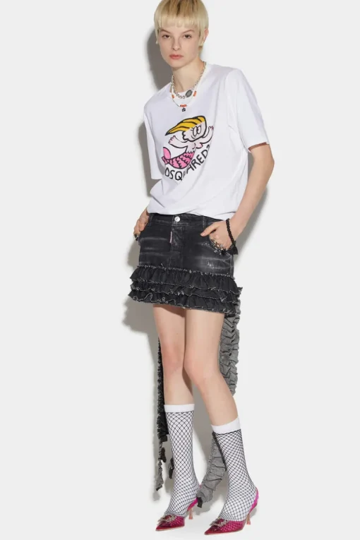 Rouched Mini Skirt
