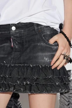 Rouched Mini Skirt