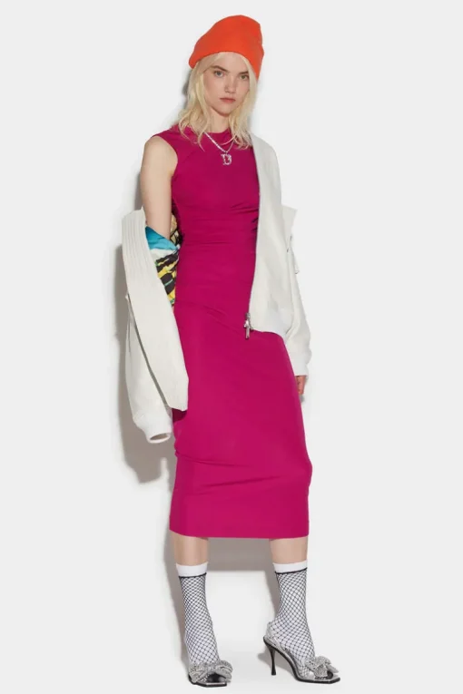 Shirred Long Dress