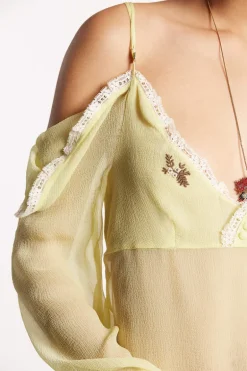 Silky Lace Trimmed Top