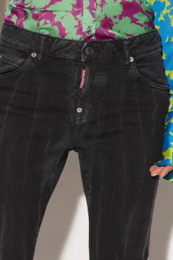 Smoke Black Bull Wash Cool Girl Cropped Jeans