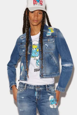 Smurfs Boyfriend Jeans Jacket