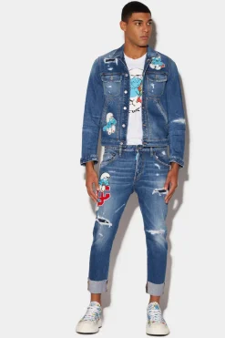 Smurfs Medium Ripped Wash Sailor Jeans