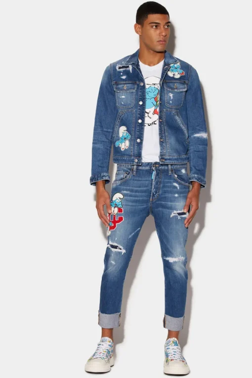 Smurfs Medium Ripped Wash Sailor Jeans