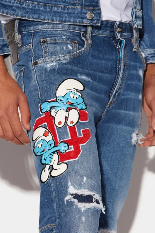 Smurfs Medium Ripped Wash Sailor Jeans