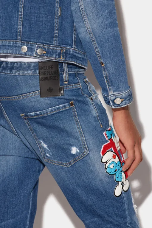 Smurfs Medium Ripped Wash Sailor Jeans