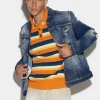 Stapled Medium Stapled Clean Wash Dan Jean Jacket
