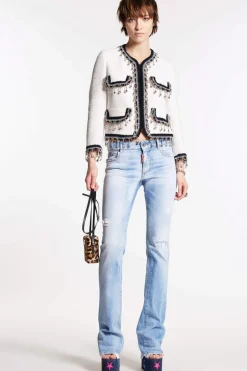 Super Fade Light Wash Medium Waist Flare Jeans