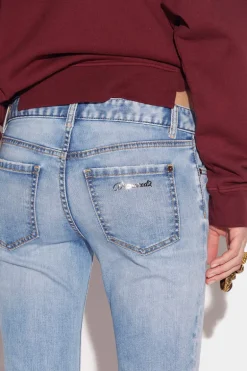 Twiggy Light Wash Medium Waist Cropped Jeans