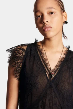 V Neck Lace Top