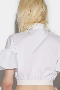 Waved Shortsleeves Mini Shirt