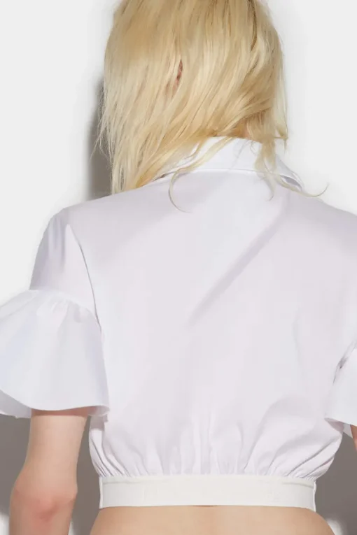 Waved Shortsleeves Mini Shirt