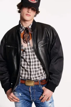 Western Aviator Leather Jacket