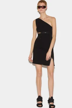Zip-Detail Mini Dress